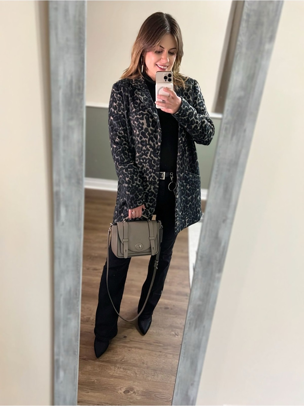 Tribal Leopard Print Peacoat